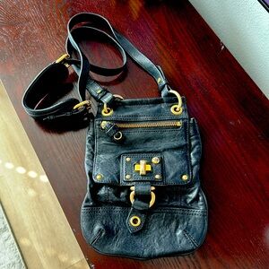 Juicy Couture vintage black leather cross body bag